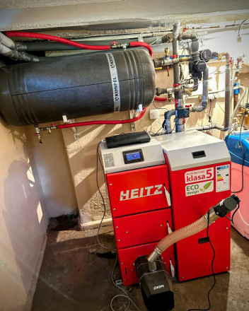 Montaż kotła na pellet w Sępopolu